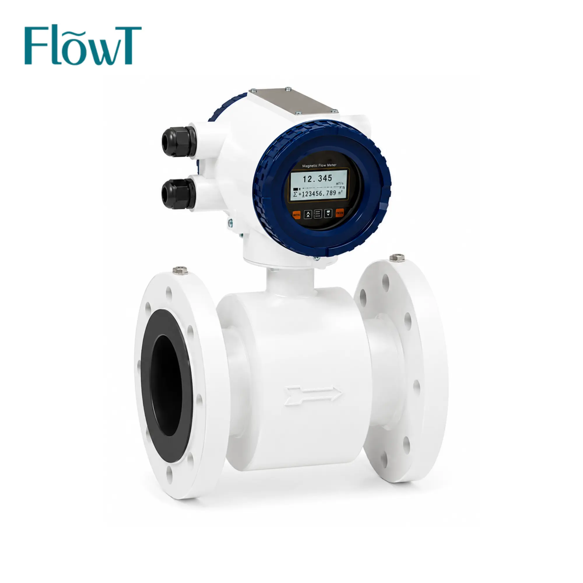 Electromagnetic flowmeter for monitoring wastewater treatment
