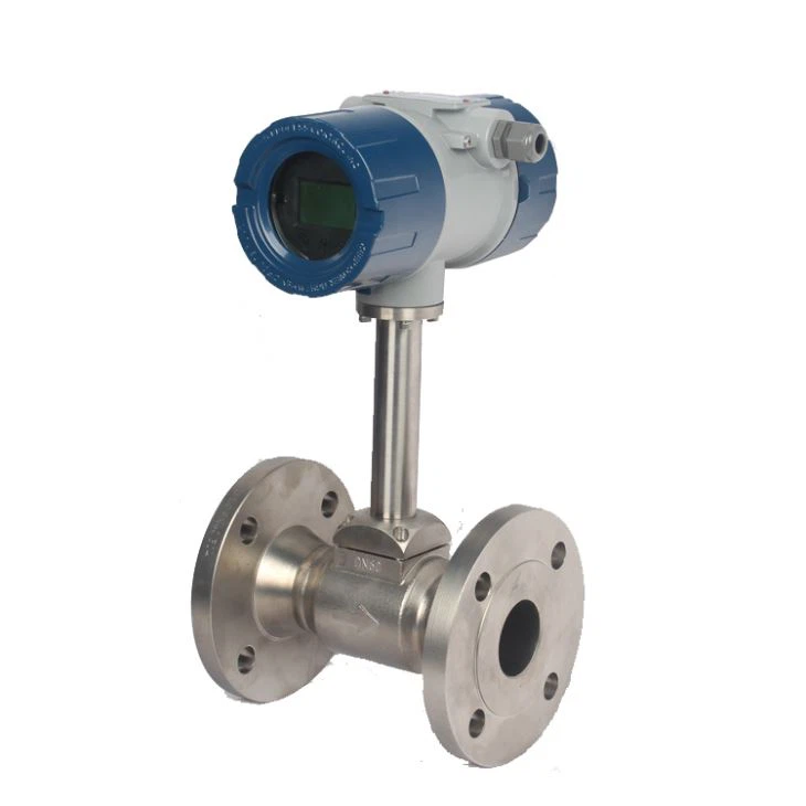Vortex Flow Meter With SS304 Sensor Application In Steam Flange Connection